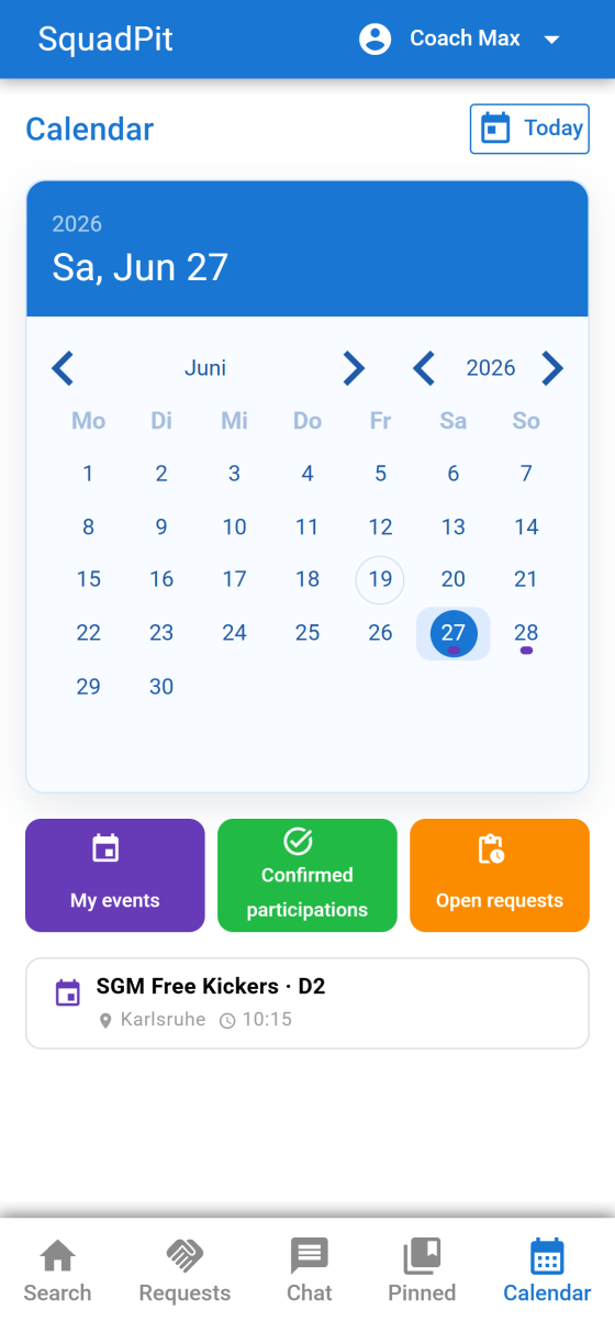 Screen Kalender